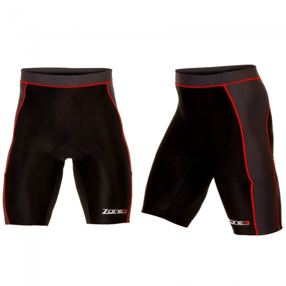 Zone3 lava long distance tri short heren zwart/grijs/rood 2015 Z14148